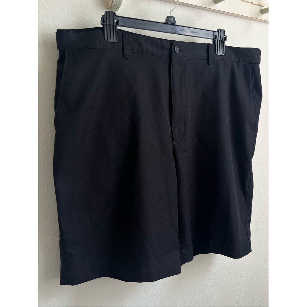 PGA Tour Black Flat Front Men's Golf Shorts